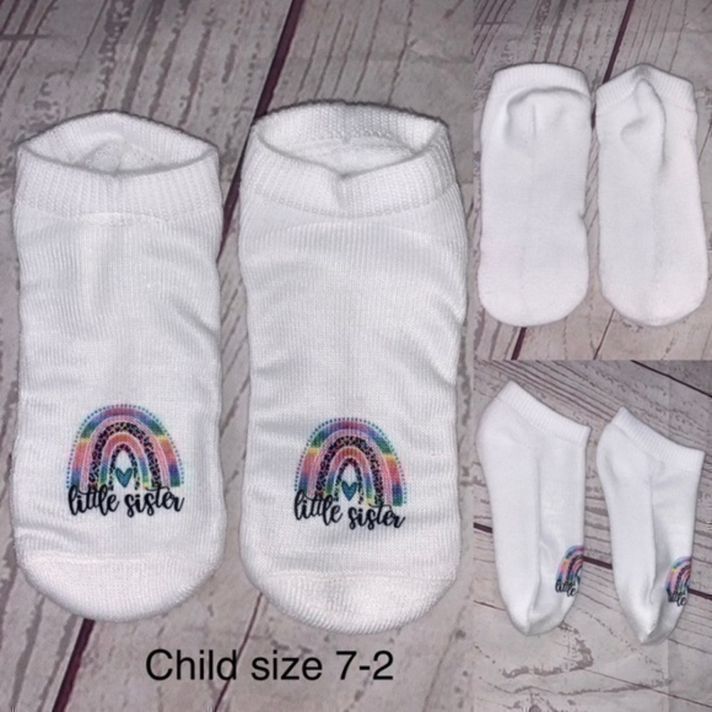 $12ea or 3/$15 Little Sister child socks size 7-2 new